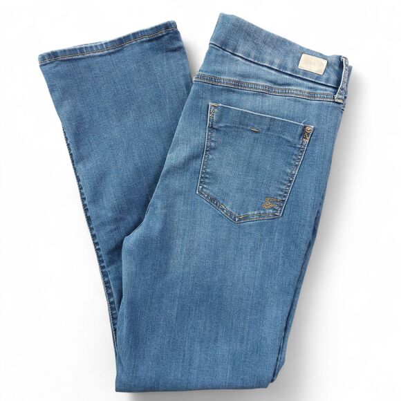 Seven7 Jeans Womens 16 Blue Medium Wash Bootcut Soft Stretch Denim Mid Rise - Picture 11 of 12